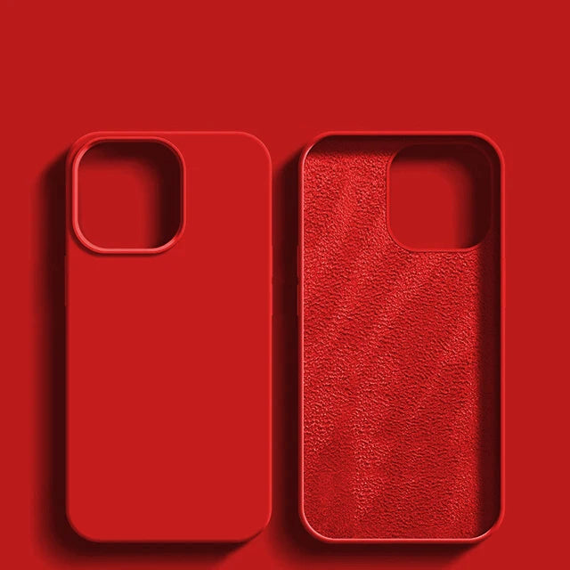 Luxury Shockproof Case For Apple iPhone 11 12 13 14 15 16 Pro Max Plus Liquid Silicone Cases Bumper Soft Cover Phone Accessories