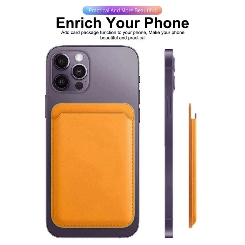 For Magsafe Magnetic Wallet Phone Case For iPhone 14 13 12 Pro Max Leather Card Holder Bag For iPhone 13 mini Cover Accessories